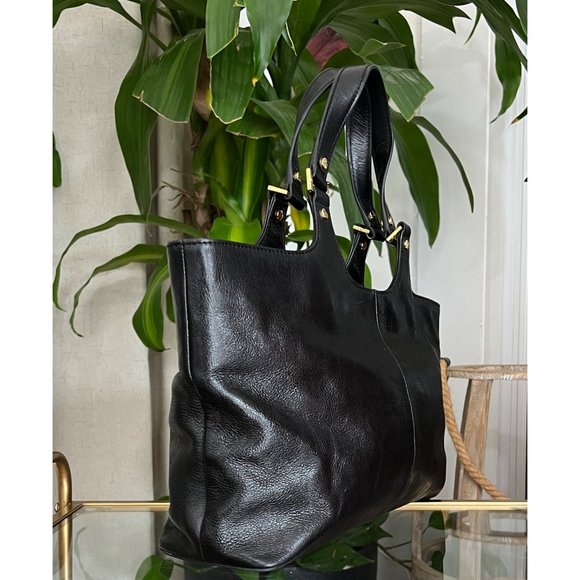 ♦️♦️  TORY BURCH AUTHENTIC BLACK BOMBE ELLA SATCHEL ♦️♦️ - Picture 5 of 16